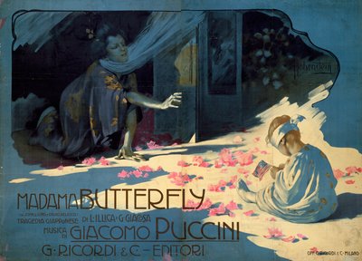 Poster for opera Madame Butterfly by Giacomo Puccini by Adolfo Hohenstein
