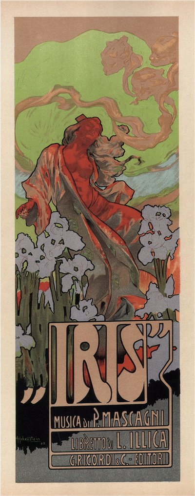 Poster for the Opera Iris by Pietro Mascagni by Adolfo Hohenstein