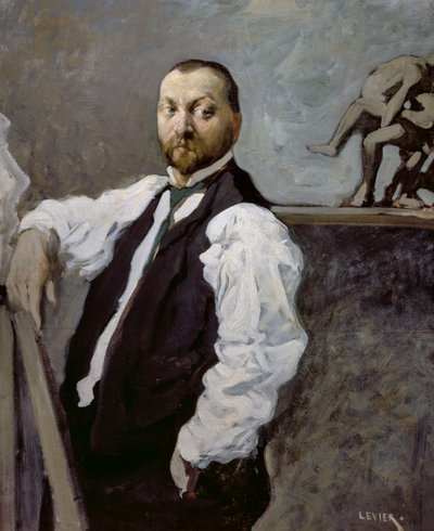Portrait of Sculptor Alfonso Canciani by Adolfo Levier