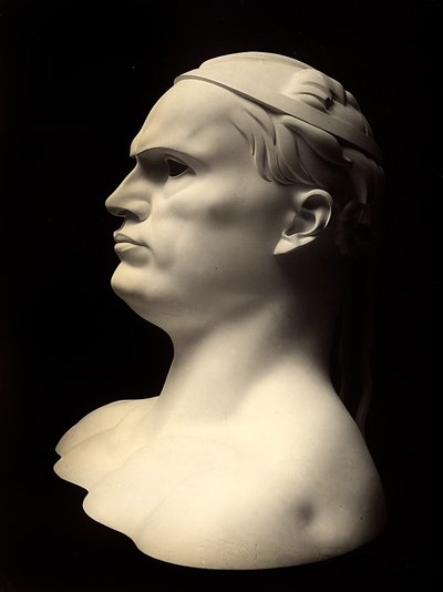 Bust depicting the portrait of Benito Mussolini, work by Adolfo Wildt by Adolfo Wildt
