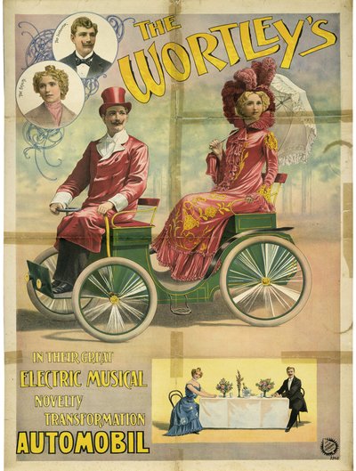 The Wortleys in Their Great Electric Musical Novelty Transformation Automobil by Adolph Friedländer