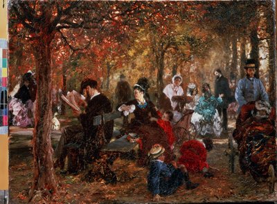 In the Jardin de Luxembourg by Adolph Menzel