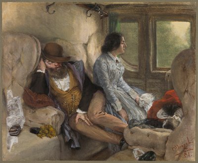 In a Railway Carriage (After a Night