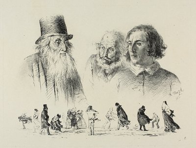 Plate Two, from Radierversuche by Adolph Menzel