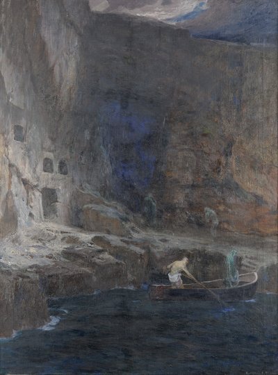 Detail of The Souls of Acheron by Adolf Hiremy Hirschl