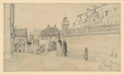 Bamberg. Cathedral Square between Cathedral Square 1 and Cathedral Wreath towards the South by Adolph Menzel