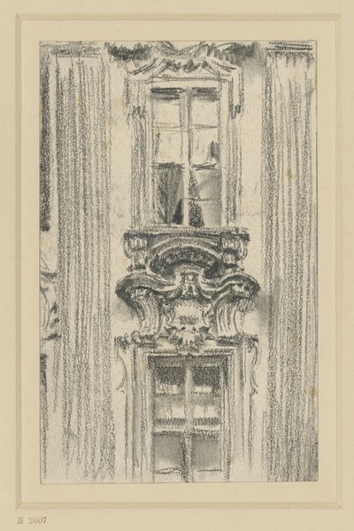 Detail of the Facade of the British Hotel in Dresden by Adolph Menzel