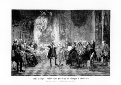 Frederick the Great Concert at Sanssouci, 1852, 1900 by Adolph Menzel