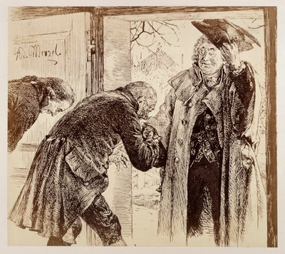 Judge Walter Enters, Politely Lifting His Hat, Greeted Submissively by Adam and Light, from Heinrich von Kleist