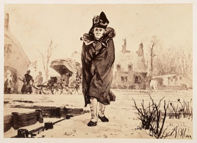 Councillor Walther Comes Forward, Wrapped in His Coat. In the Background, His Unharnessed Travel Carriage, from Heinrich von Kleist