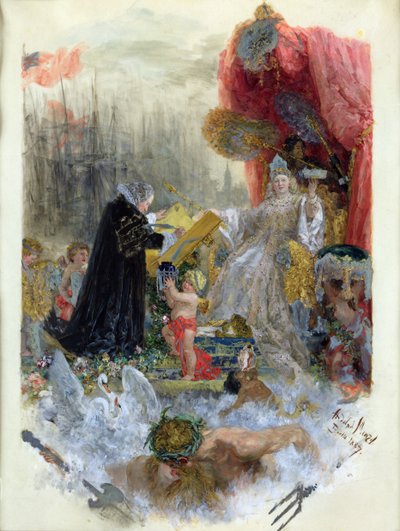 Honorary Citizenship Document of the City of Hamburg by Adolph Menzel