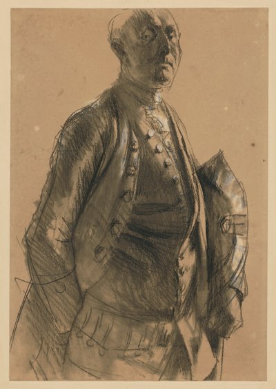 Model study for Maupertuis. Preliminary study for the painting "Frederick the Great