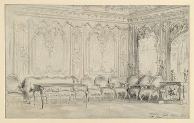 Sleeping and Working Room in the City Palace in Potsdam by Adolph Menzel
