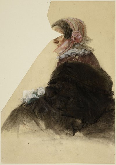 Seated Woman by Adolph Menzel
