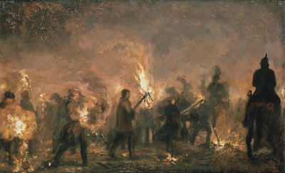 Student Torchlight Procession by Adolph Menzel