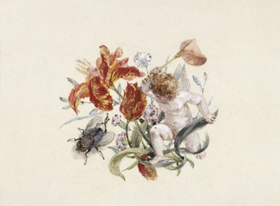 Tableware: Soup Tureen, Lid with Putto and Fly by Adolph Menzel