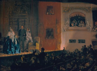 Theatre du Gymnase in Paris by Adolph Menzel