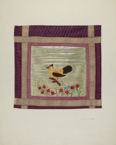Applique Coverlet (Detail) by Adolph Opstad