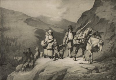Illustration from the book Norway Represented in Drawings by Asbjørnsen, P.Chr. and published by Chr. Tønsberg (1848) by Adolph Tidemand