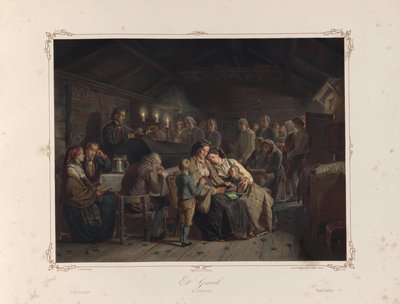 Illustration from the Book Norske Folkelivsbilleder by Adolph Tidemand and Published by Chr. Tønsberg (Christiania, 1858) by Adolph Tidemand