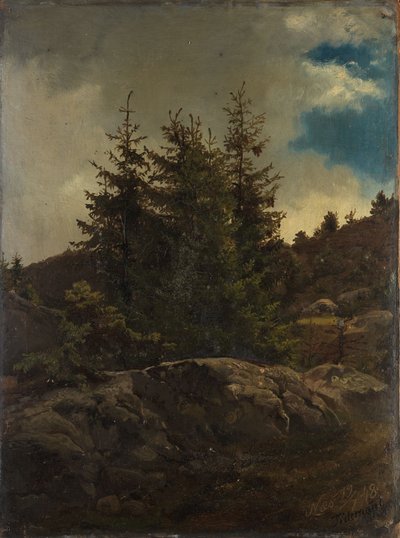 Landscape from Nes in Hallingdal by Adolph Tidemand