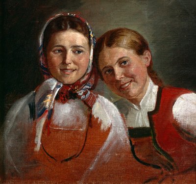 Laughing Girls by Adolph Tidemand