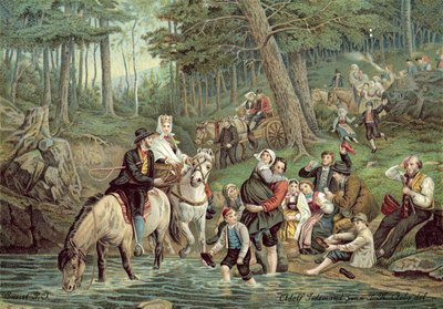 Norwegian scene by Adolph Tidemand