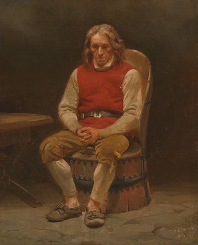 Seated Farmer by Adolph Tidemand