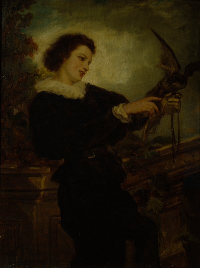The Falconer by Adolph Tidemand