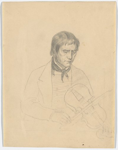 The Fiddle Player Torgeir Augundsson by Adolph Tidemand