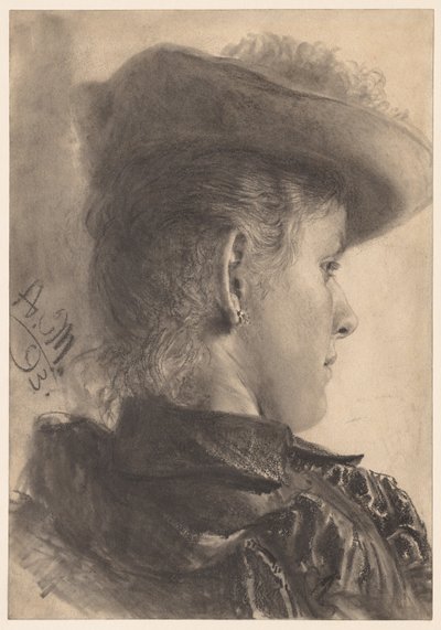 Bust of a Woman, Seen from Behind, 1893 by Adolph Menzel