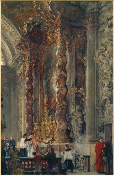 The High Altar of the Damenstiftskirche in Munich by Adolph Menzel