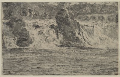 Falls of the Rhine at Schaffhausen by Adolph Menzel