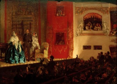 Theatre of the Gymnase in Paris by Adolph Menzel