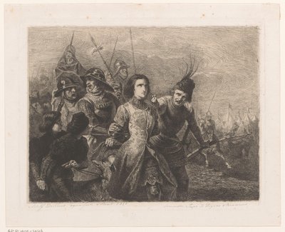Joan of Arc Captured and Led by Soldiers by Adolphe Alexandre Dillens