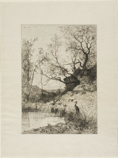 A Pond Near Rousillon by Adolphe Appian