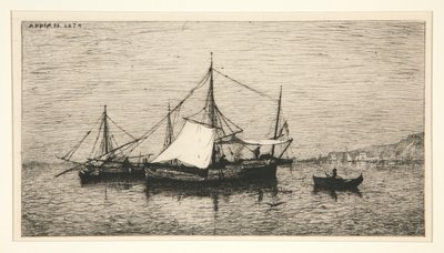 Coastal Barges by Adolphe Appian