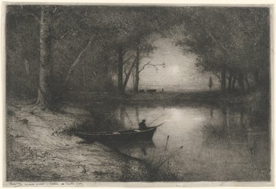 Fisherman in a Boat by Adolphe Appian