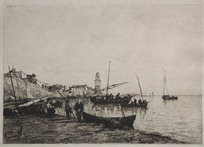 Return of the Fishing Boats at Collioure, near the Spanish Border by Adolphe Appian