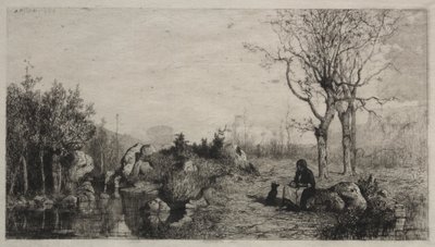 Shore of a Stream at Rossillon by Adolphe Appian