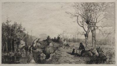 Shore of a Stream at Rossillon by Adolphe Appian