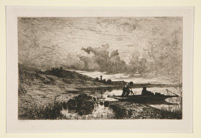 An Evening, Banks of the Rhone at Rix by Adolphe Appian