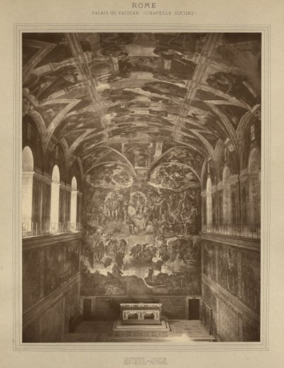Rome - Vatican Palace, Sistine Chapel - Michelangelo by Adolphe Braun