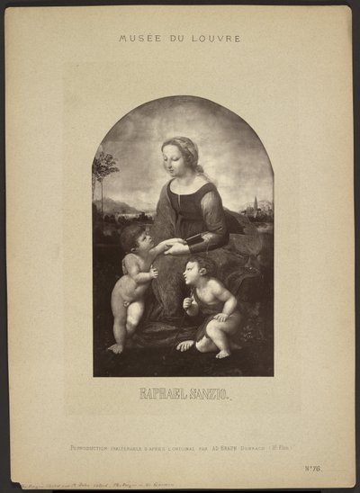 The Virgin in the Garden by Raphael, Louvre Museum by Adolphe Braun