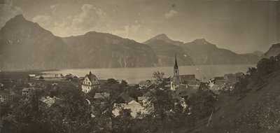 View of Flüelen, Switzerland by Adolphe Braun