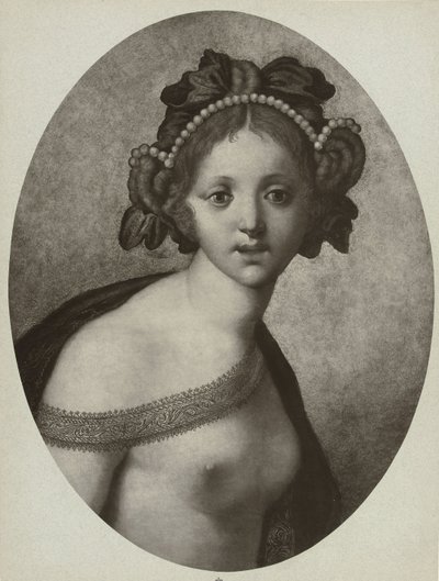 Photoreproduction of a Painting of a Female Figure, Possibly a Goddess by Adolphe Braun and Cie. (attributed to)