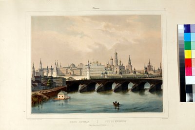 View of the Moscow Kremlin by Adolphe Cuvillier