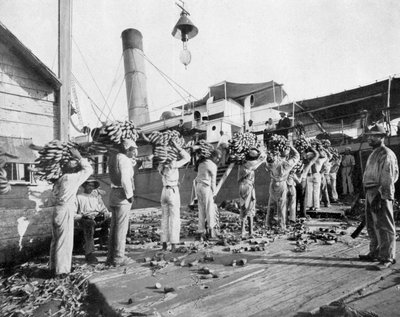 Loading bananas, Port Antonio, Jamaica, c1905 by Adolphe Duperly and Son