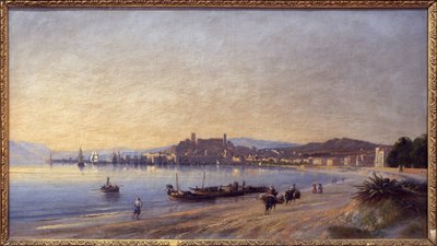 Panorama of Cannes from the Shore by Adolphe Fioupou
