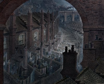 Over London by Rail by Adolphe Francois Pannemaker